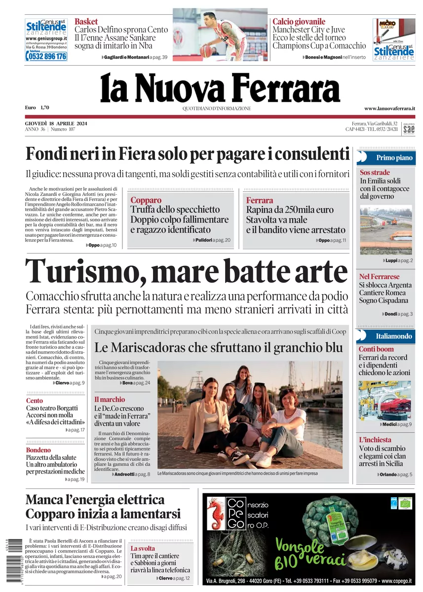 Prima-pagina-nuova ferrara-oggi-edizione-del-2024-04-18